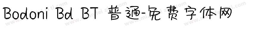 Bodoni Bd BT 普通字体转换